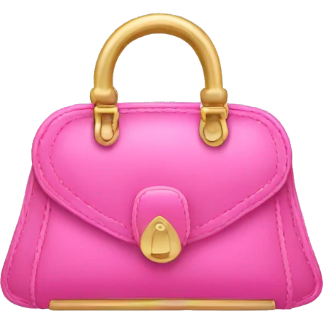 Pink and gold purse  emoji