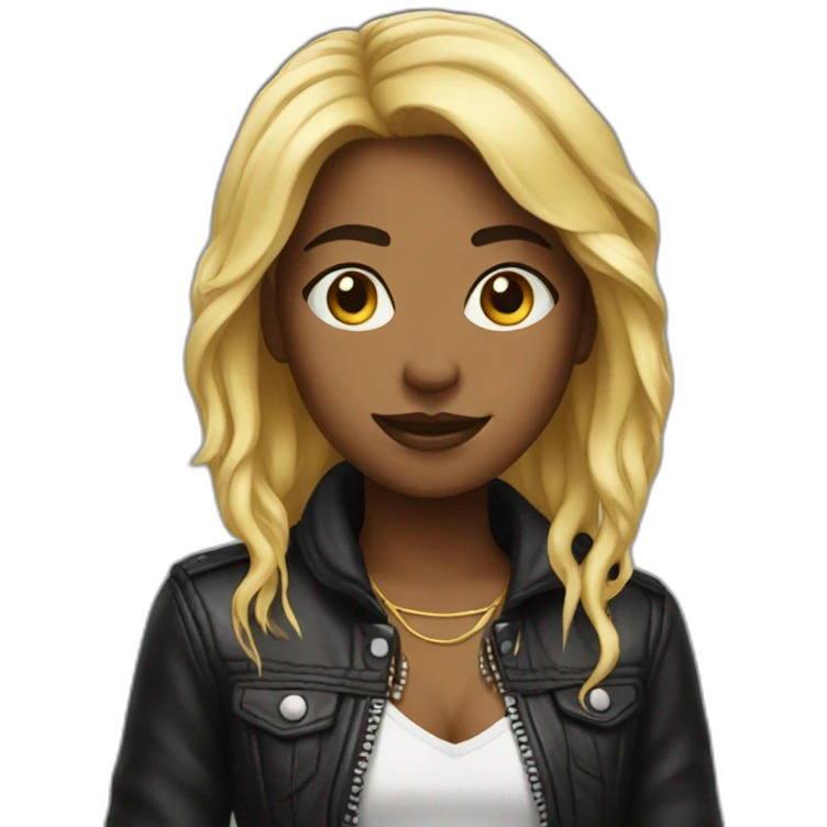 Rockstar-girl emoji