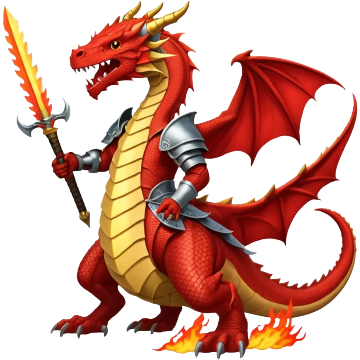 Slaying a dragon emoji
