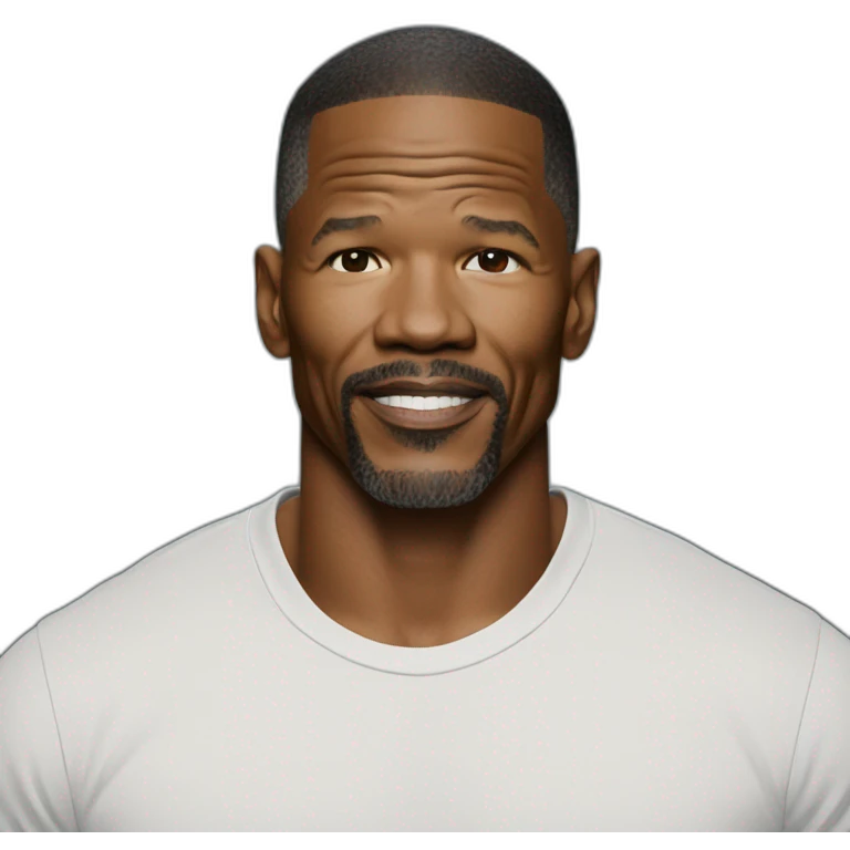 actor Jamie Foxx wearing t-shirt emoji