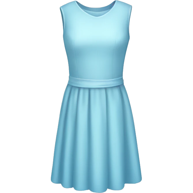 pastel blue dress emoji