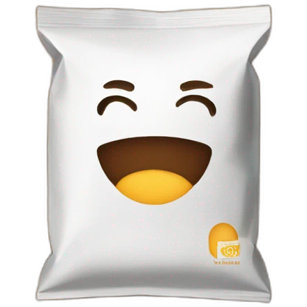 Flour bag with wheat on the front packaging  emoji