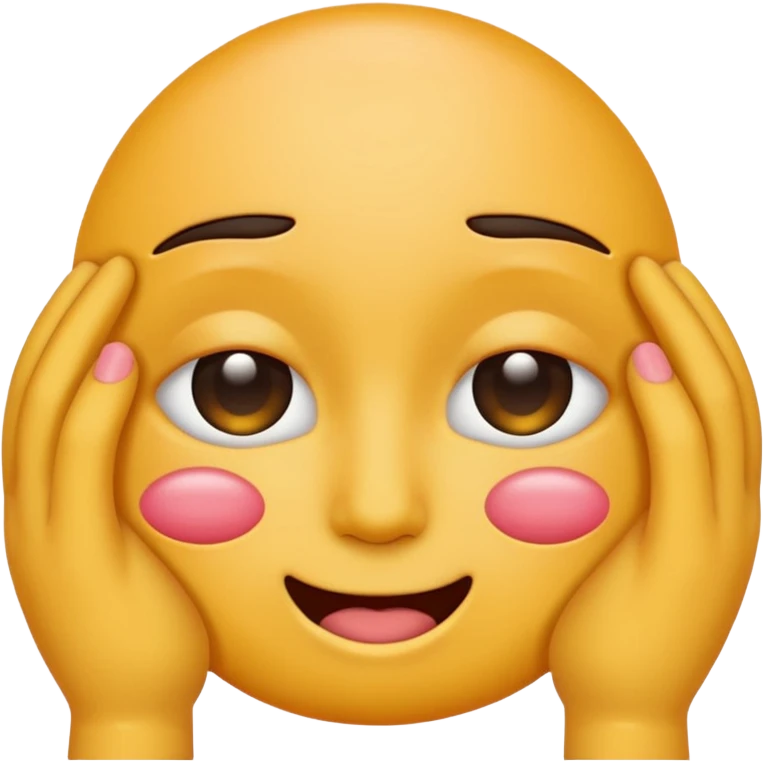 Blushing emoji covering eyes emoji