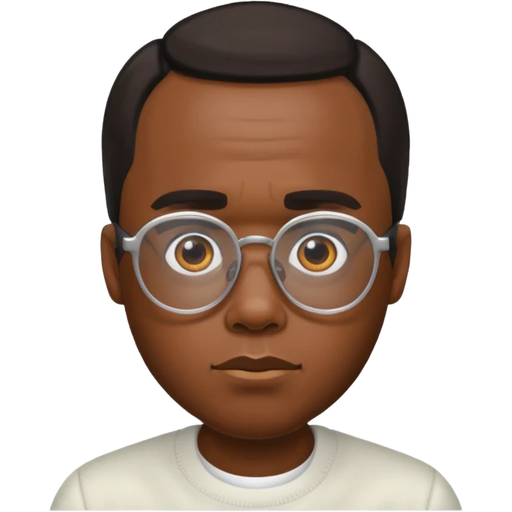 diddy with glasses but white emoji