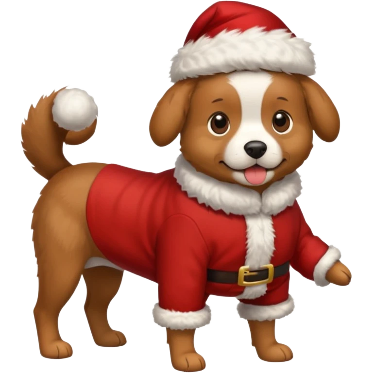 dog full body wearing a christmas outfit emoji