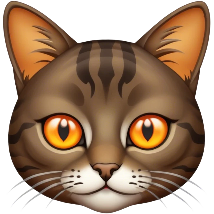 Dark brown tabby emoji