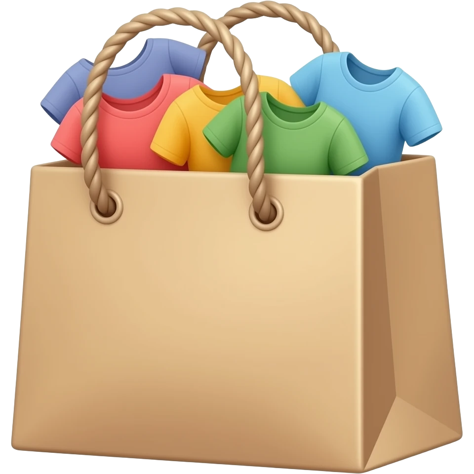 bolsa de compras de ropa emoji