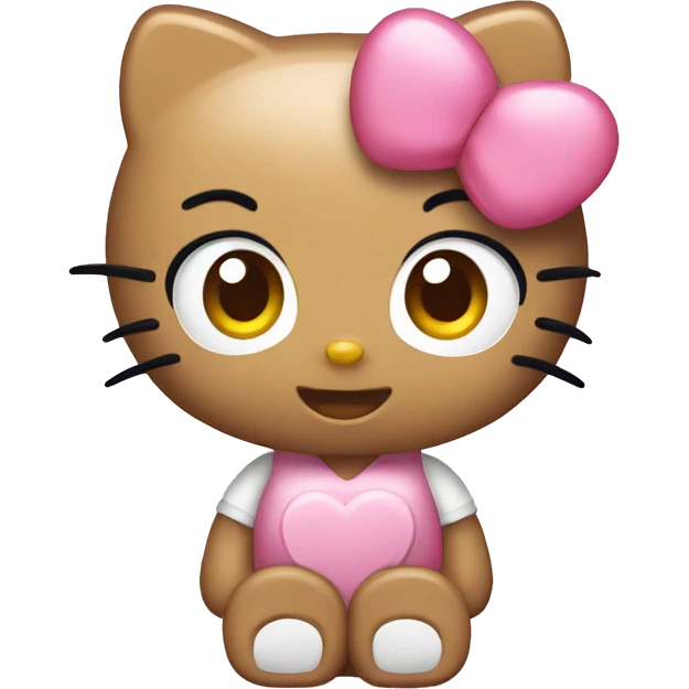 hello kitty with heart emoji