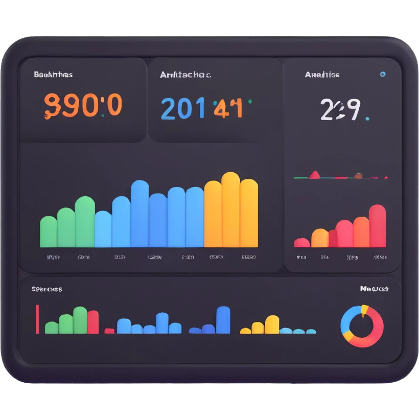 dashboard with analytics metrics emoji
