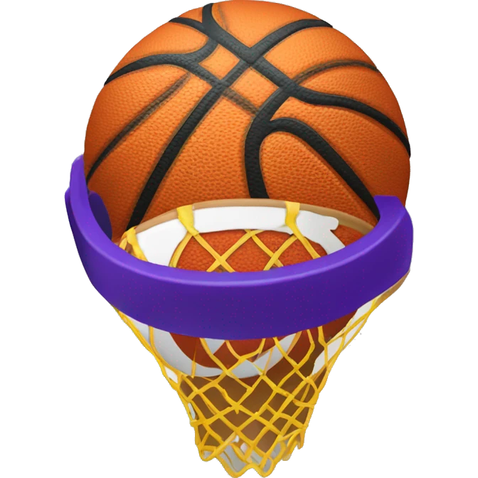 Pelota de baloncesto con una corona de rey encima emoji