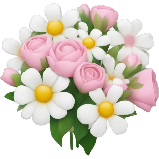 Bouquet of pinky and white flowers  emoji