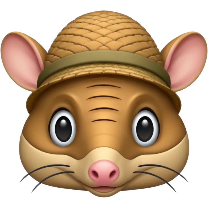 Armadillo face with incognito hat emoji