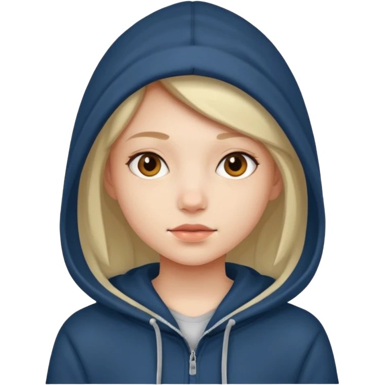 A girl wearing a hoodie emoji