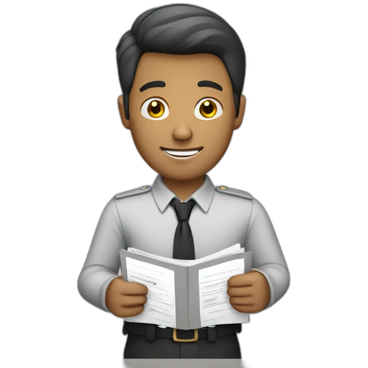 Men holding documents  emoji