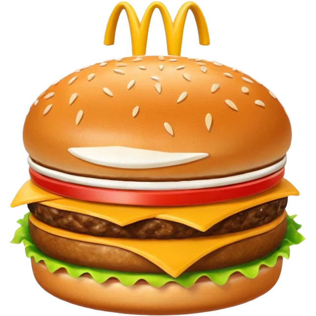 mcdonalds burger sungle patty emoji