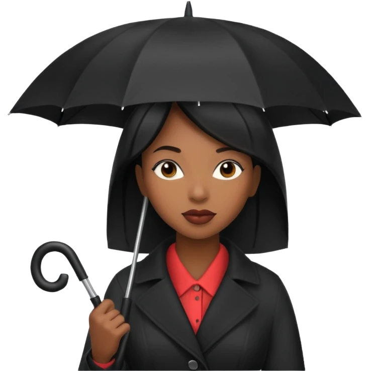 HOLDİNG UMBRELLA BLACK WOMAN emoji