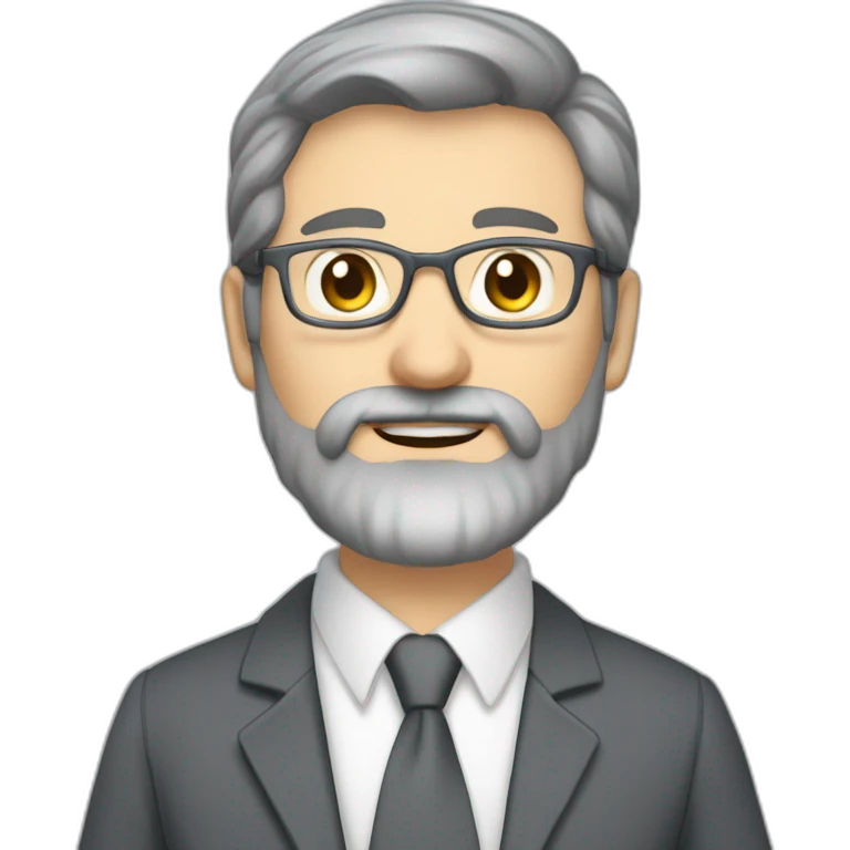 husband caucasian age 55 dark gray hair trimmed beard wearing business suit holding bible, wife asian age 55 dark hair nurse uniform, no children emoji