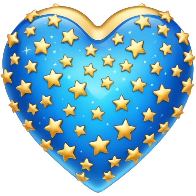 Blue Heart with stars  emoji