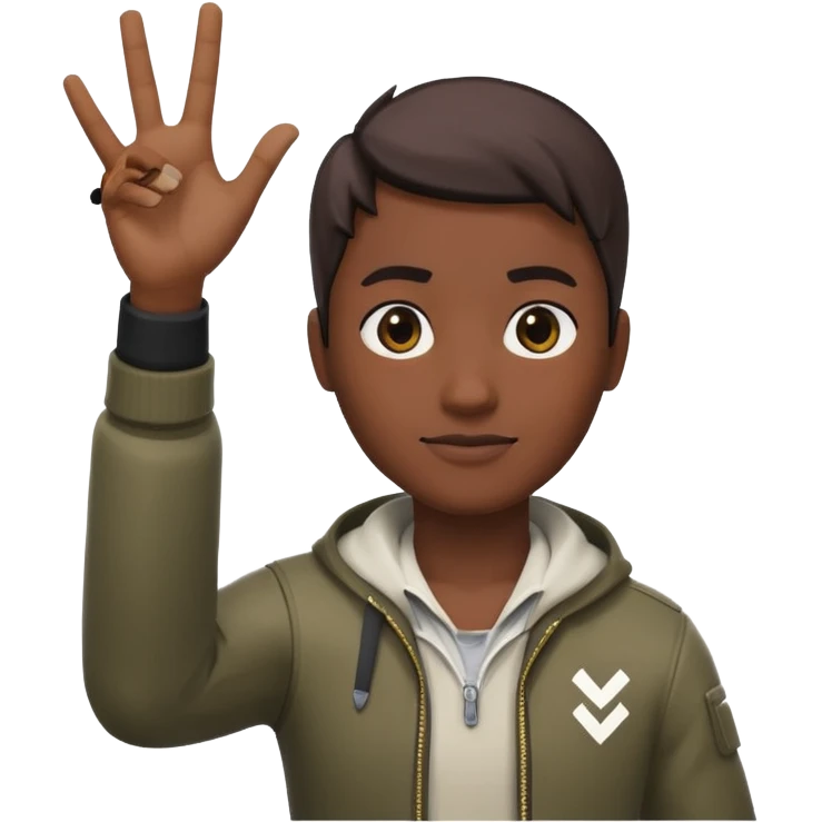 Que este 🙋🏾emoji envés que saludé haga con mano la forma de el emote de fornite toma la L emoji