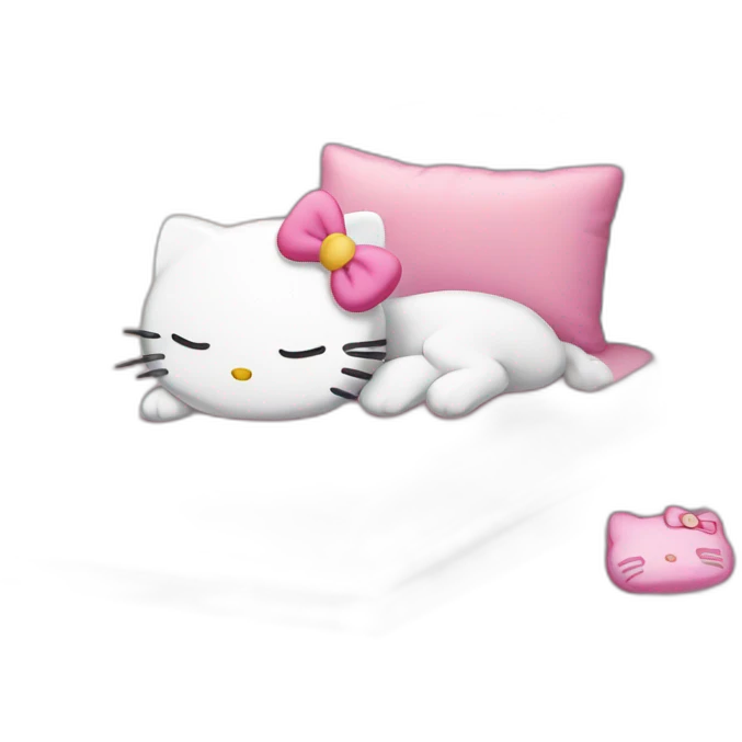 Hello kitty sleeps emoji