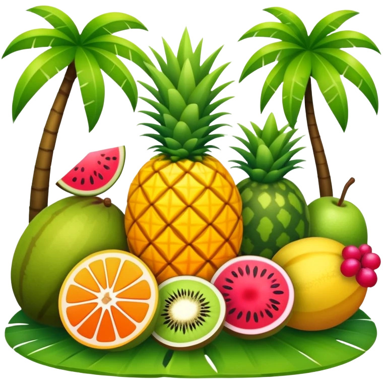 tropical jungle fruit landscape emoji