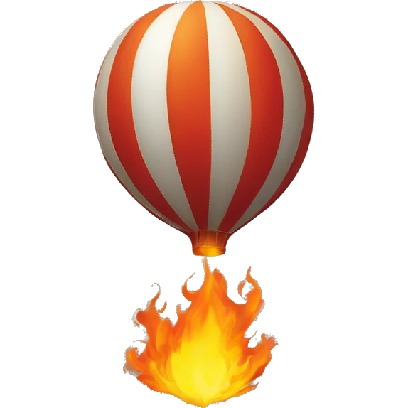 Ballon en feu emoji