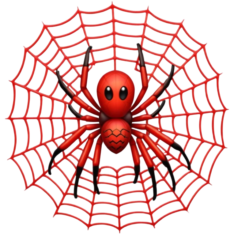 red cute spider web emoji