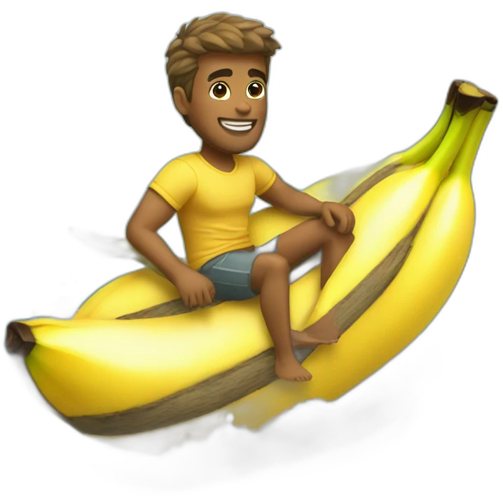 Guy on a banana boat emoji