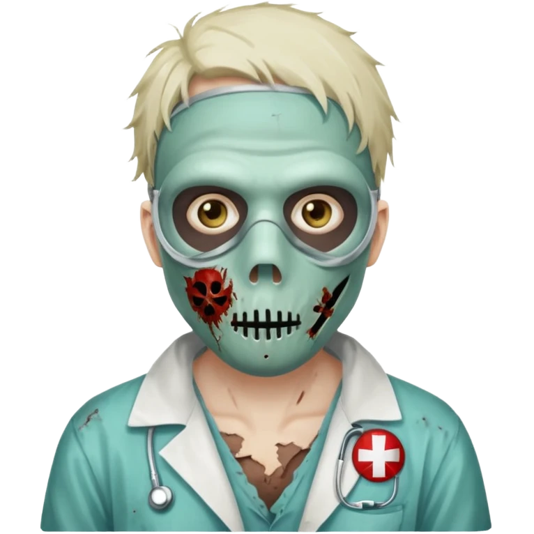 zombie with medical mask emoji