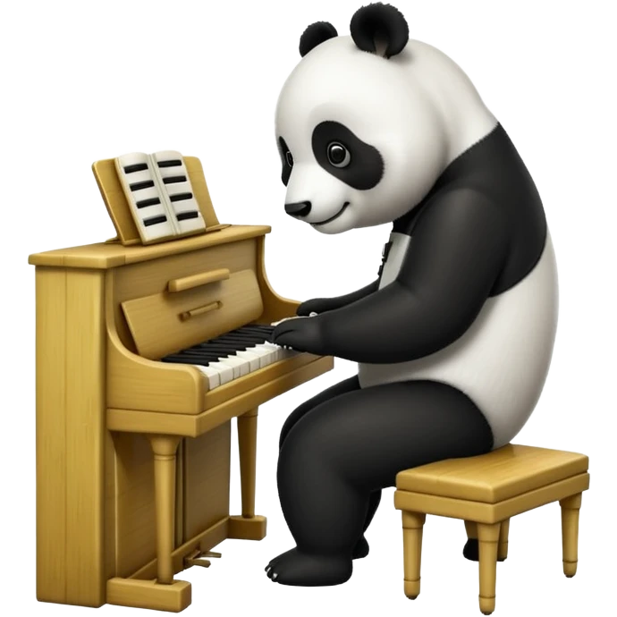 Panda playing the piano emoji