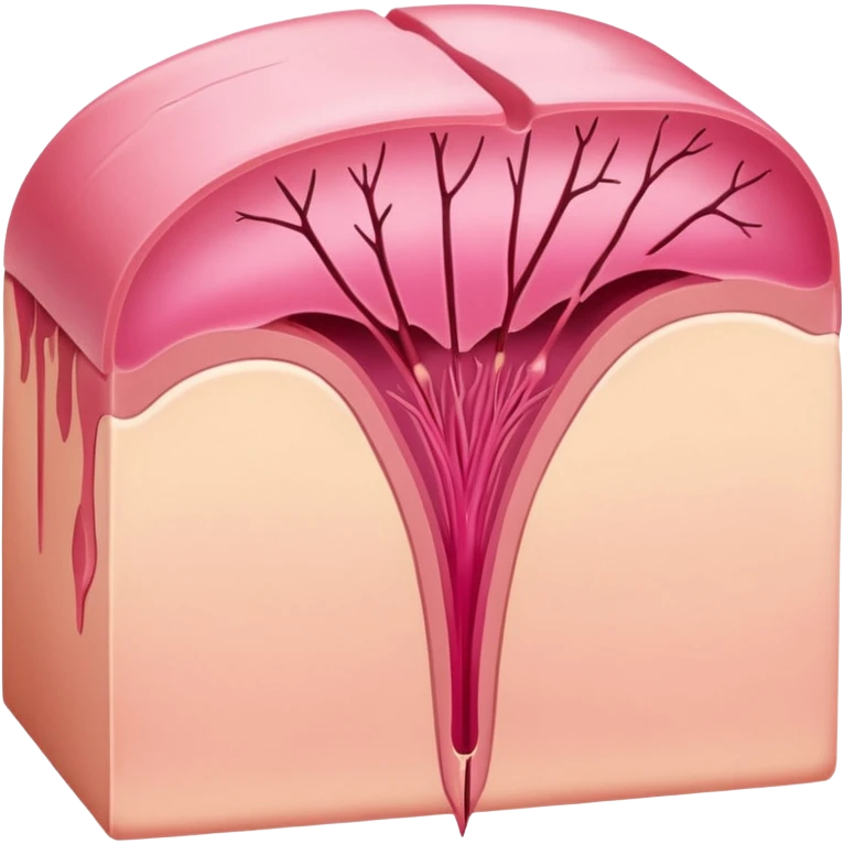 hair follicle cross, with pink colors emoji