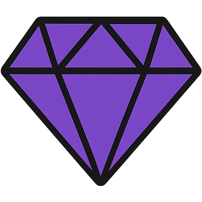 diamond icon in a rich #534172 purple color, clean and modern emoji