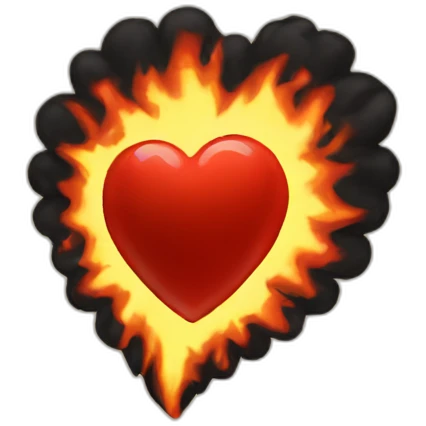 Black fire heart emoji