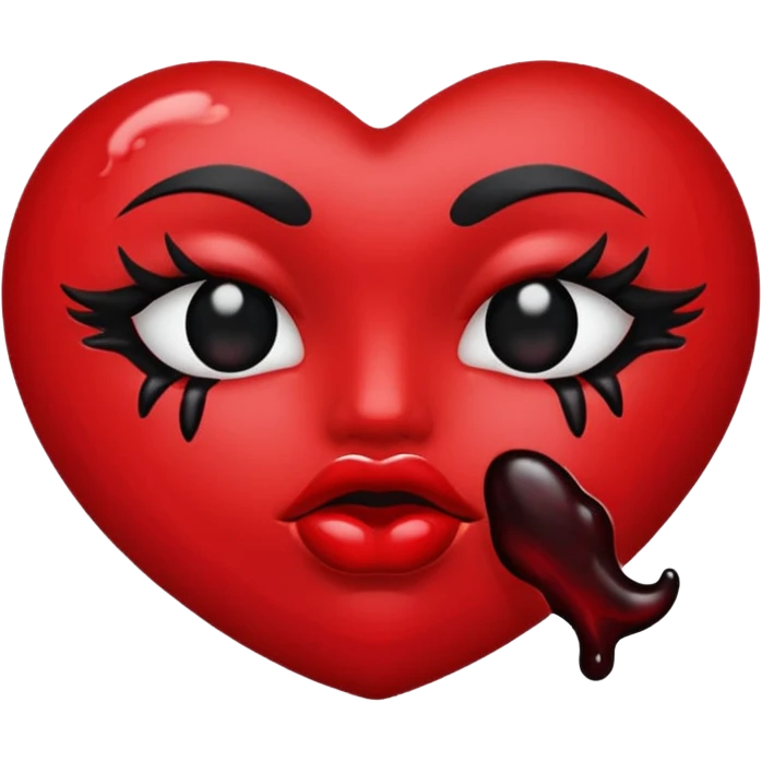 Чёрный поцелуйчик emoji