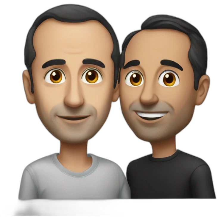 Eric zemmour with a friend black emoji