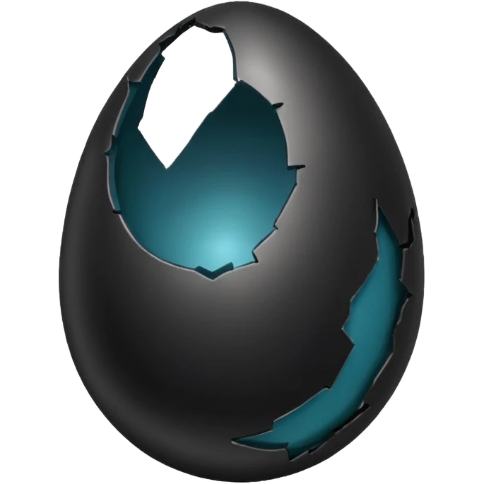 black egg cracked  emoji
