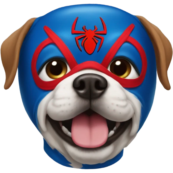 DOG in SPIDER MAN mask emoji