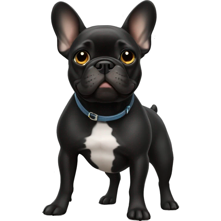 black french bulldog emoji