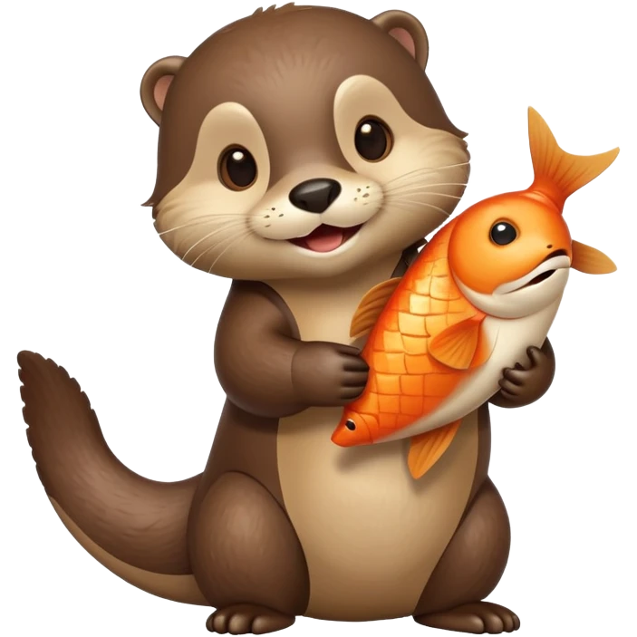 Otter wearing a fish costume  emoji