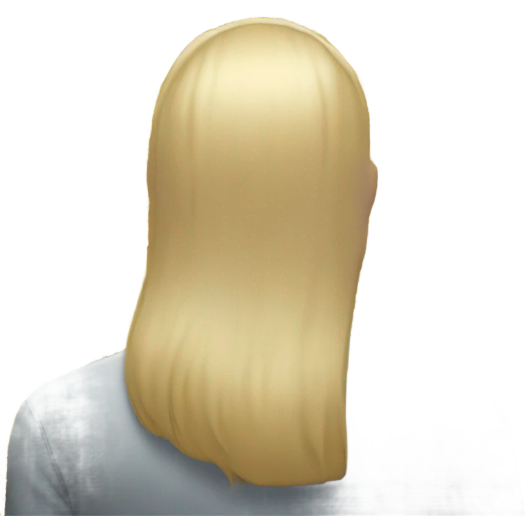 male long blonde hair rear emoji