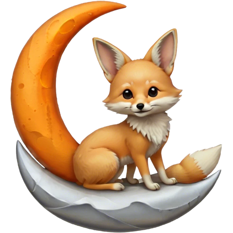 fennec on a moon sickle  emoji