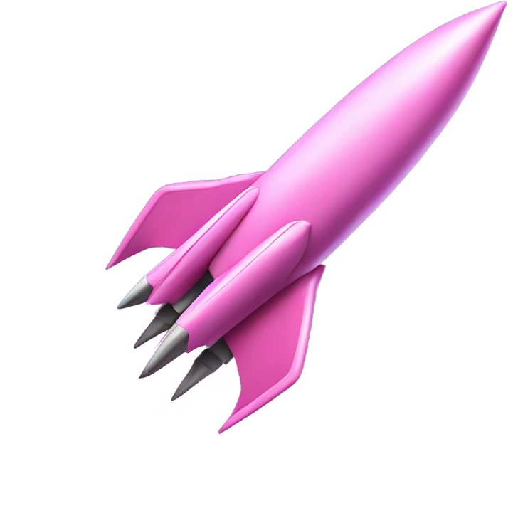 pink rocket emoji