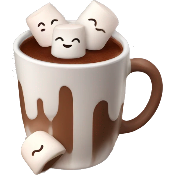 Hot chocolate with marshmallows  emoji