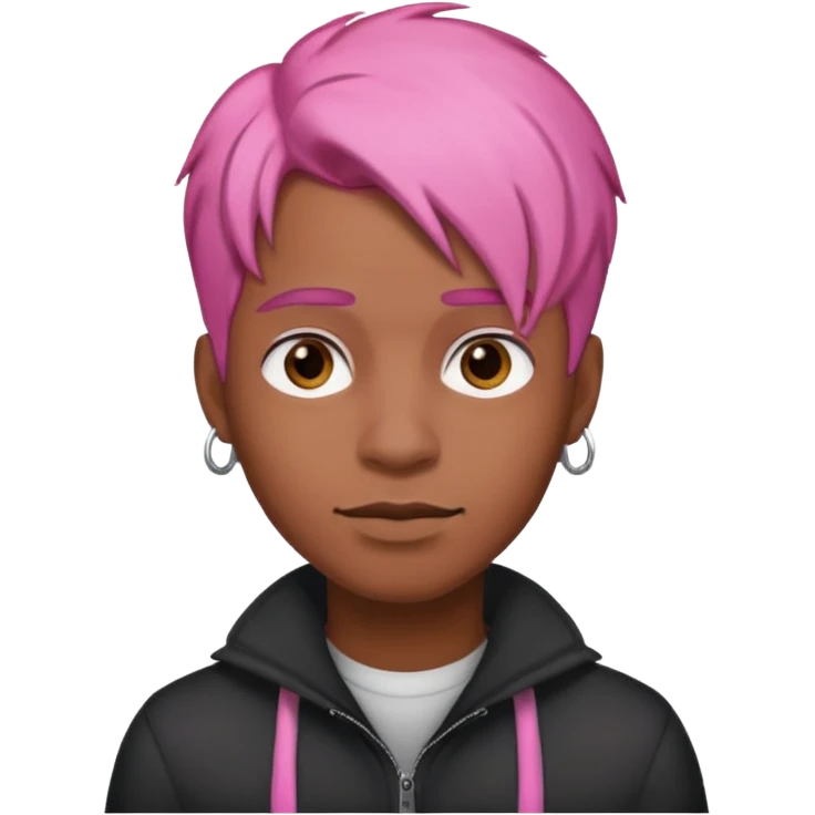  balck manpink haired man emoji