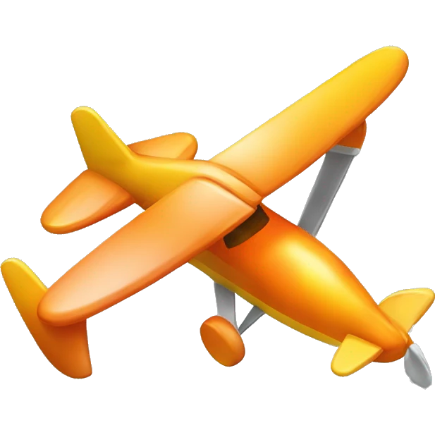 orange and yellow flyig plane emoji