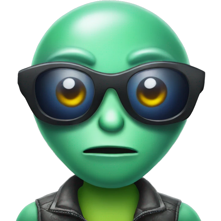 Alien wearing sunglasses emoji