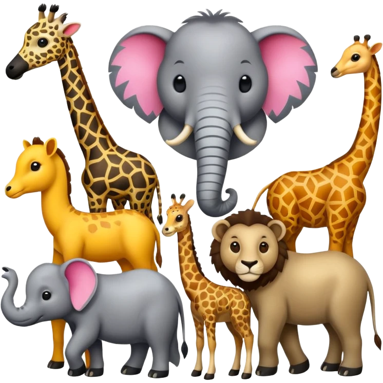 Zoo animals emoji