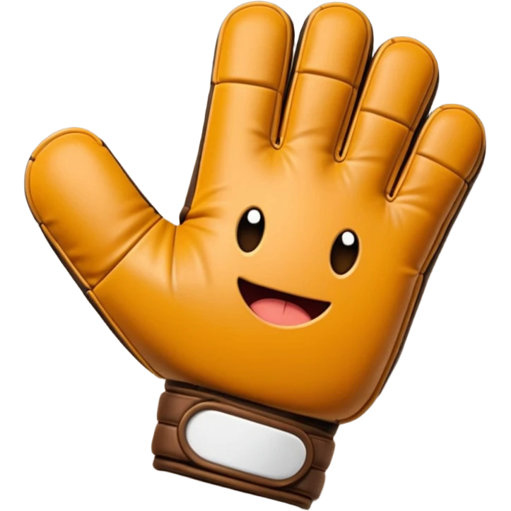 guantes de portero de futbol aplaudiendo, divertido emoji