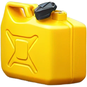 front image of yellow jerry can emoji