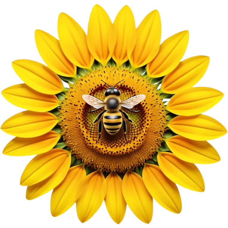 bee on a sunflower emoji